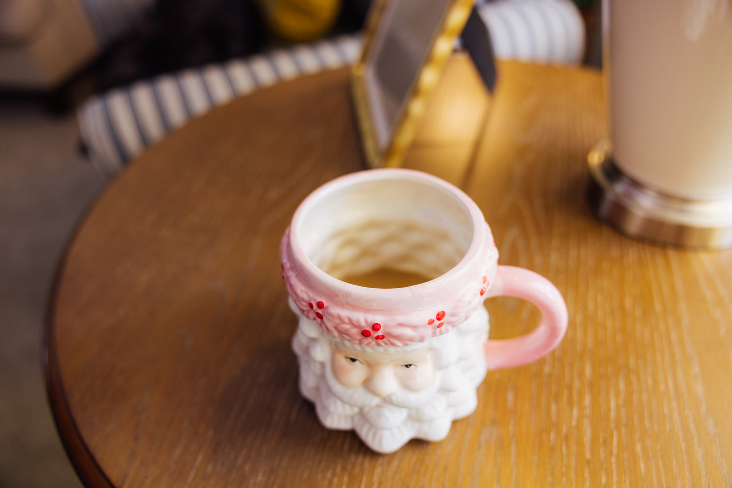 18oz Pink Santa Mug